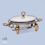 سوفله خوری بیضی کوچک پافیلی طلایی یونیک کد 3112