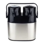 فلاسک دو قلو یونیک مدل ۹۰۴۰ ظرفیت ۲ لیتر مناسب سفر و نگهداری هم‌زمان دو نوشیدنی